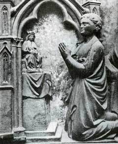 Imagen: Teófilo pide ayuda a la Santísima Madre
