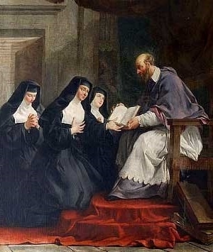 Imagen: Santa Juana Francisca de Chantal con San Francisco de Sales