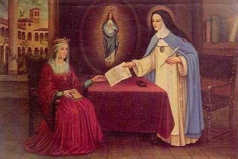 Santa Beatriz da Silva con la Reina Isabel
