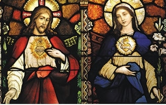Los dos corazones de Jesús y María
