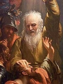 San Pedro cura la ceguera de San Pablo