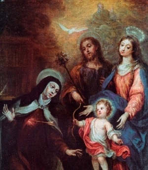 Santa Teresa con la Sagrada Familia