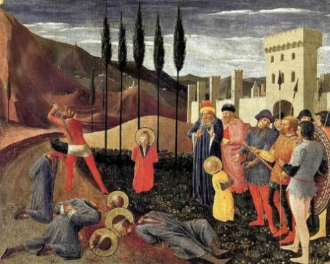 La decapitación de los Santos. Cosme y Damián
